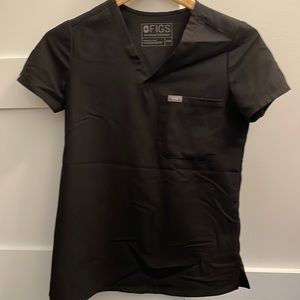 FIGS XXS black scrub top.